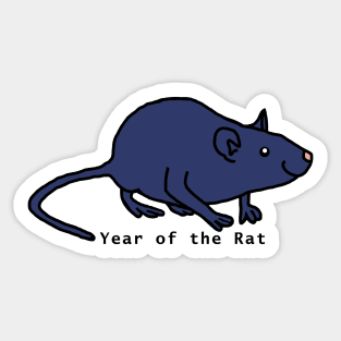 Year of the Rat - Blue Sticker